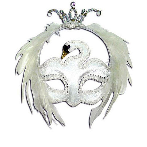 Венецианская маска «Белый лебедь» 